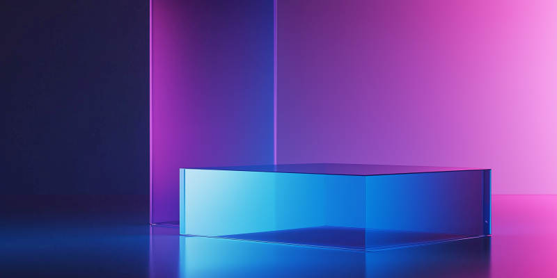 炫彩玻璃展台图片