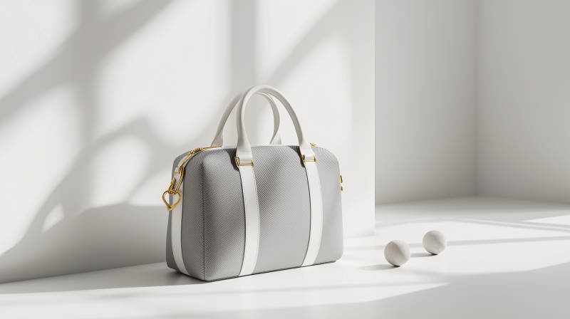 高级灰质感手提包图片