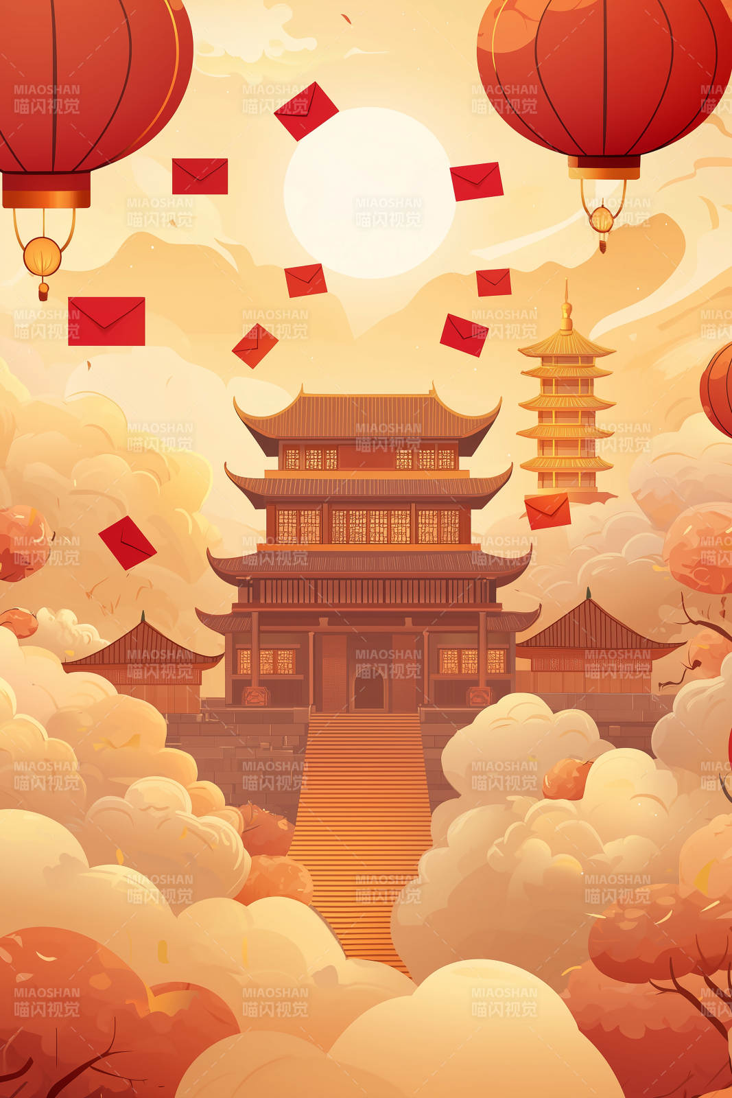 祥云瑞气迎新年图片