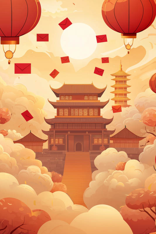 祥云瑞气迎新年图片