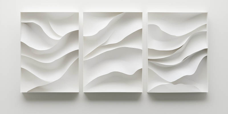 抽象白色纸雕艺术图片