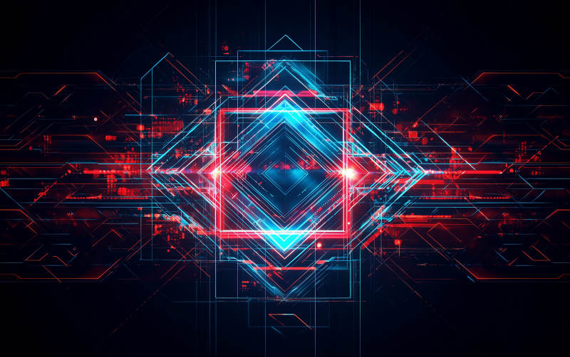 炫彩光线几何交错图片