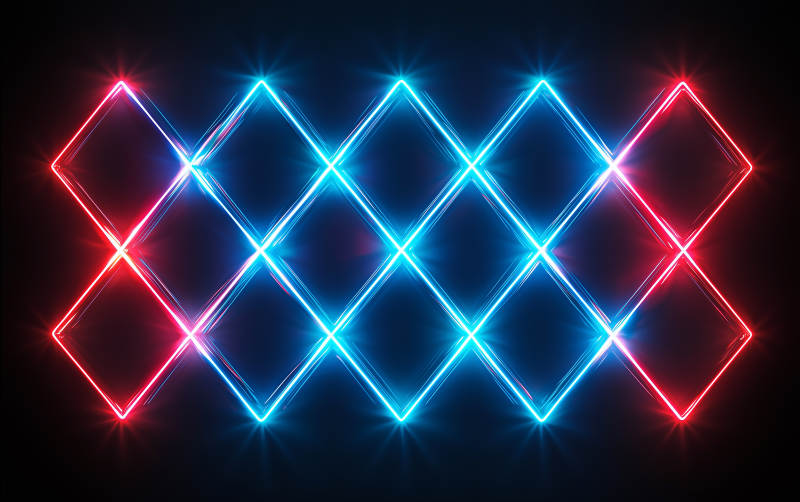 炫彩光线几何交错图片