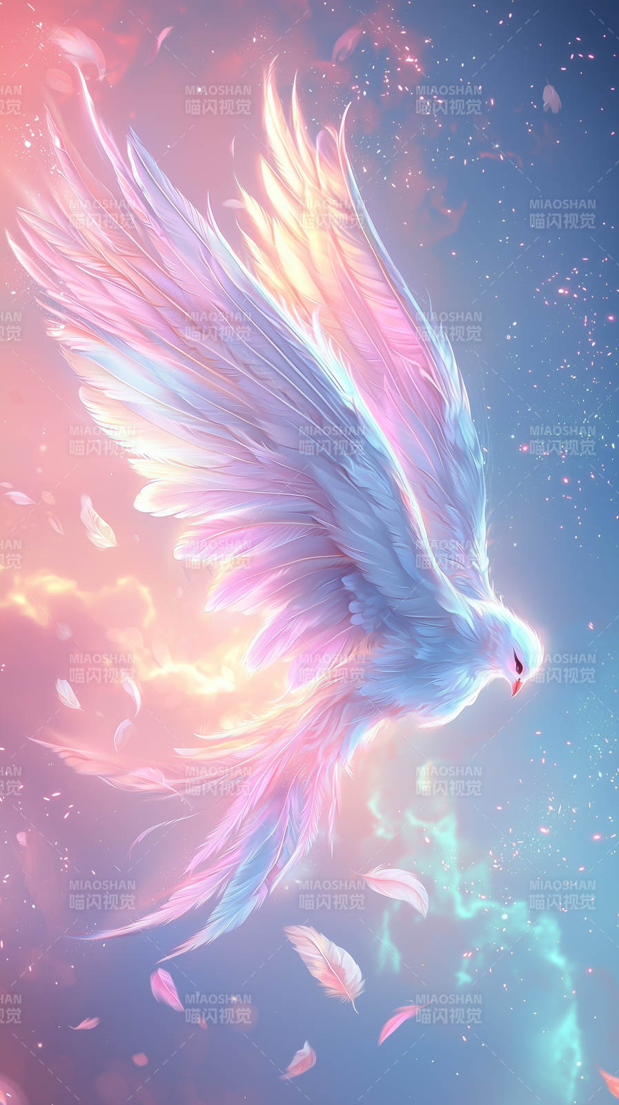 光之羽翼白鸽图片