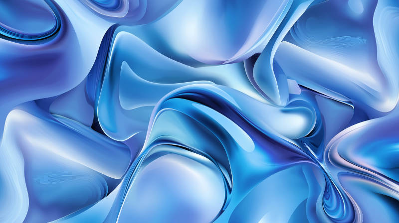 蓝色流体抽象艺术图片