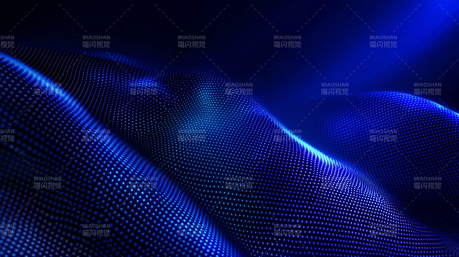 深蓝粒子波浪图片