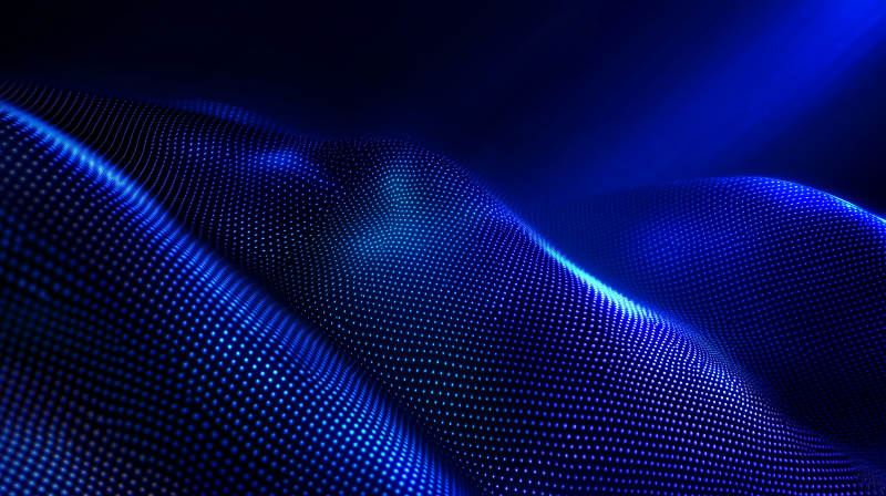 深蓝粒子波浪图片