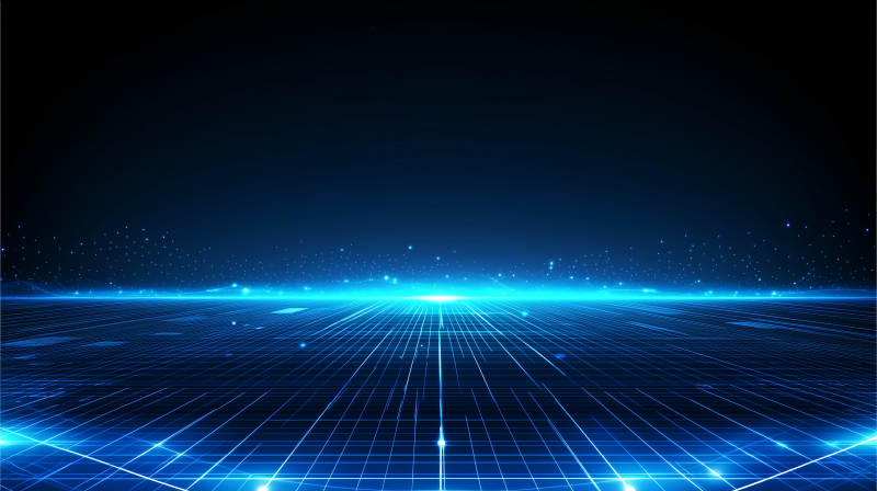 蓝色光束下的未来科技图片