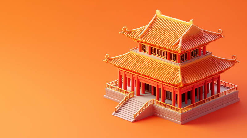 精致的宫殿式建筑图片