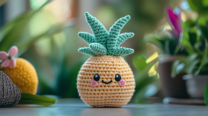 可爱菠萝毛绒玩具图片