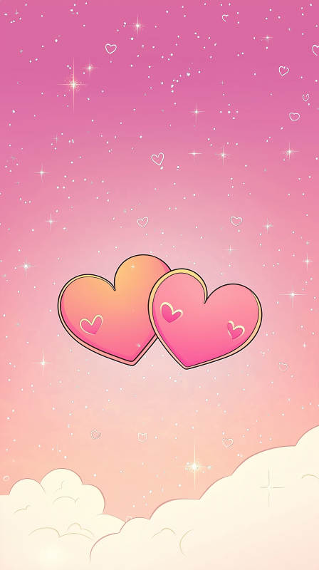 粉色爱心壁纸图片