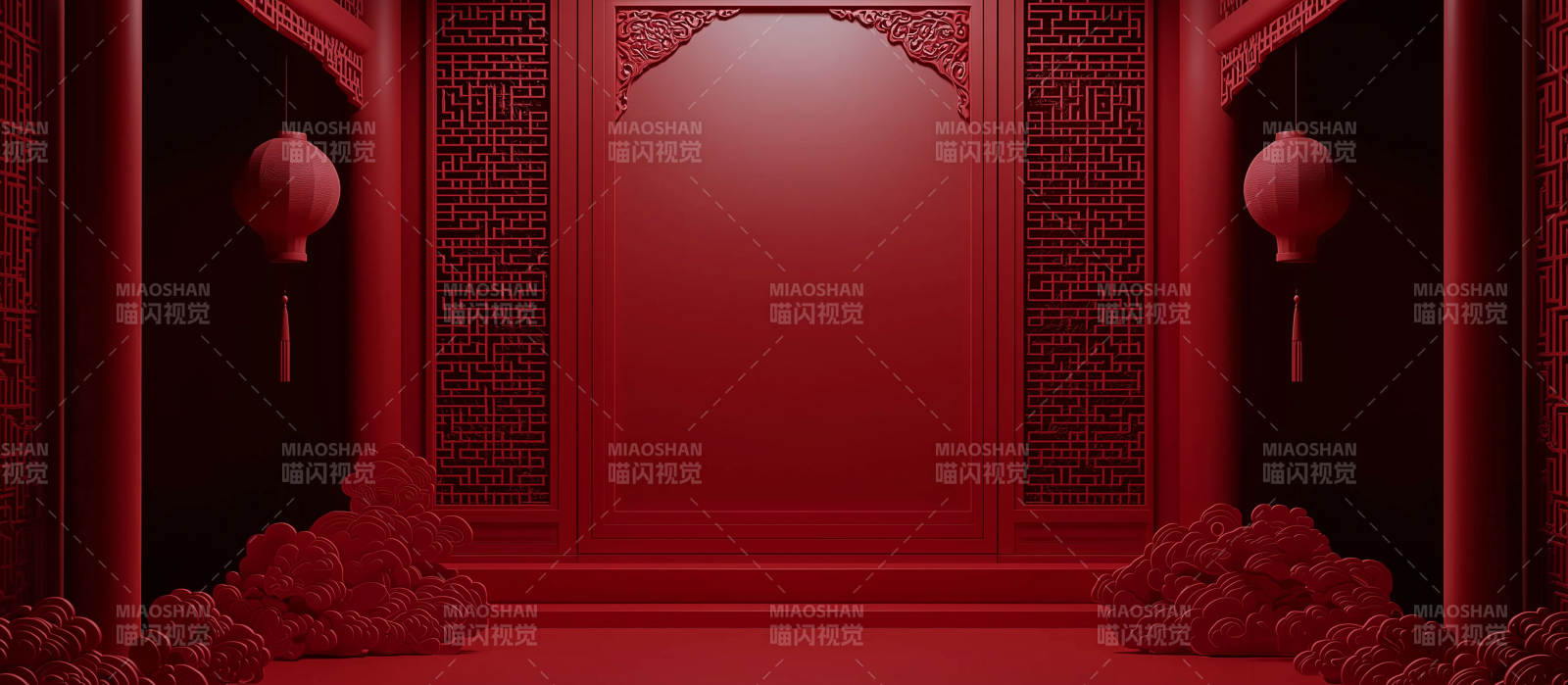 中国风红色背景图片