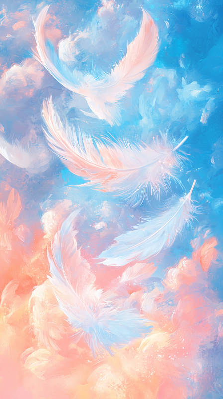 羽毛光影梦幻图片