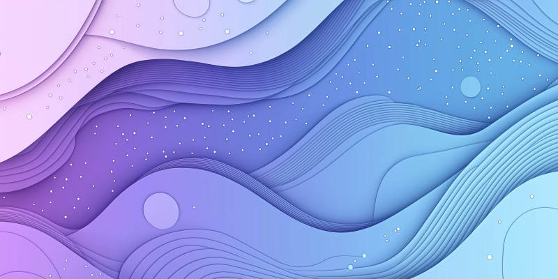 梦幻紫蓝渐变波浪图片