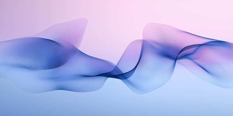 蓝色梦幻飘带图片