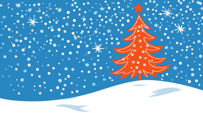 梦幻冬日圣诞树图片