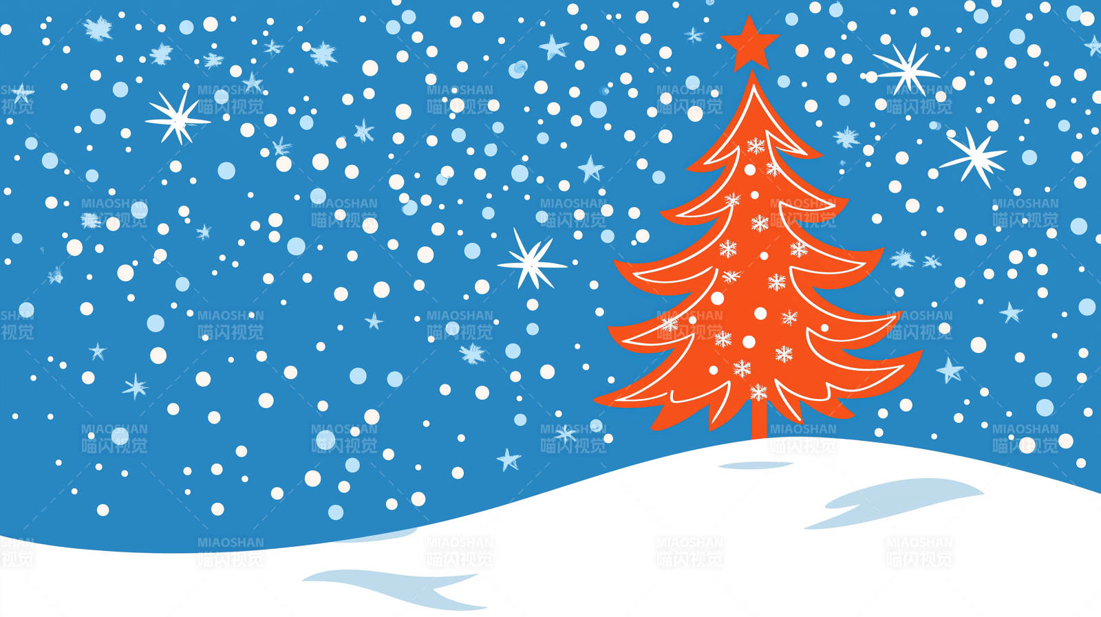 梦幻冬日圣诞树图片