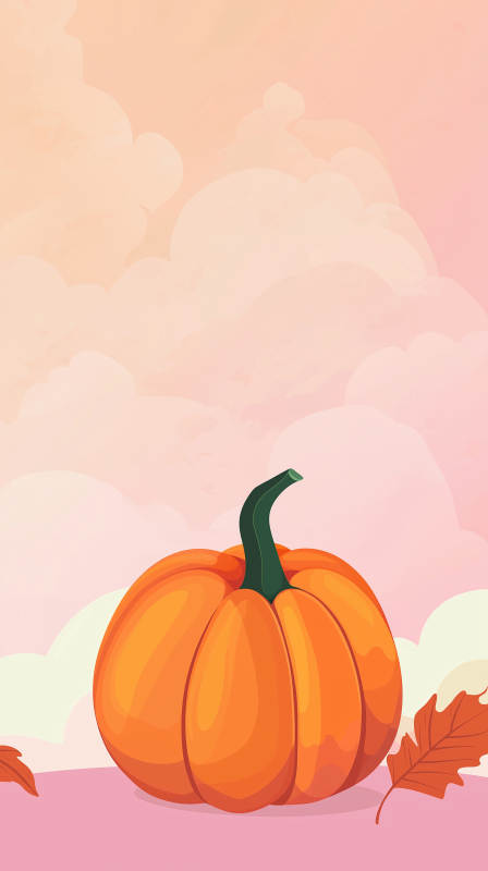 简约南瓜秋季意境图图片