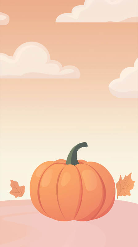 简约南瓜秋季意境图图片