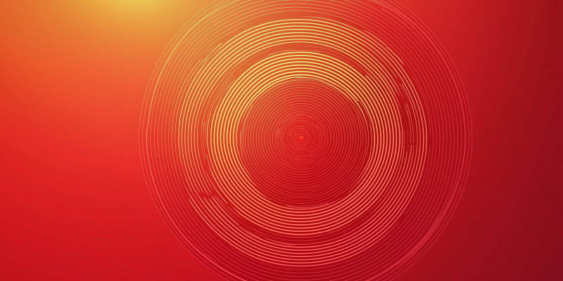 红色圆环抽象背景图片