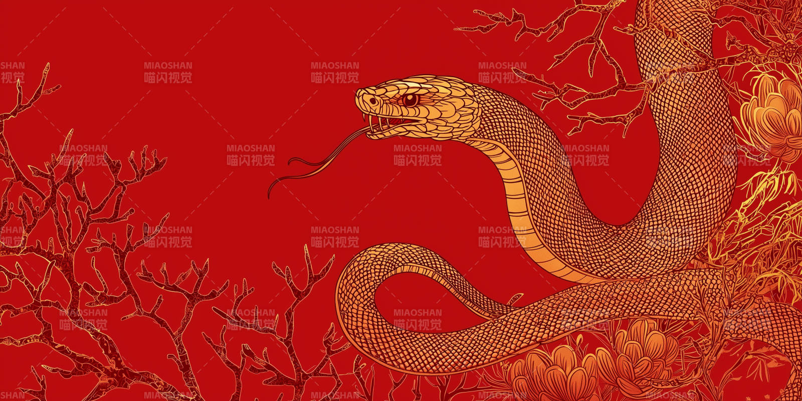 中国风蛇纹图腾图片