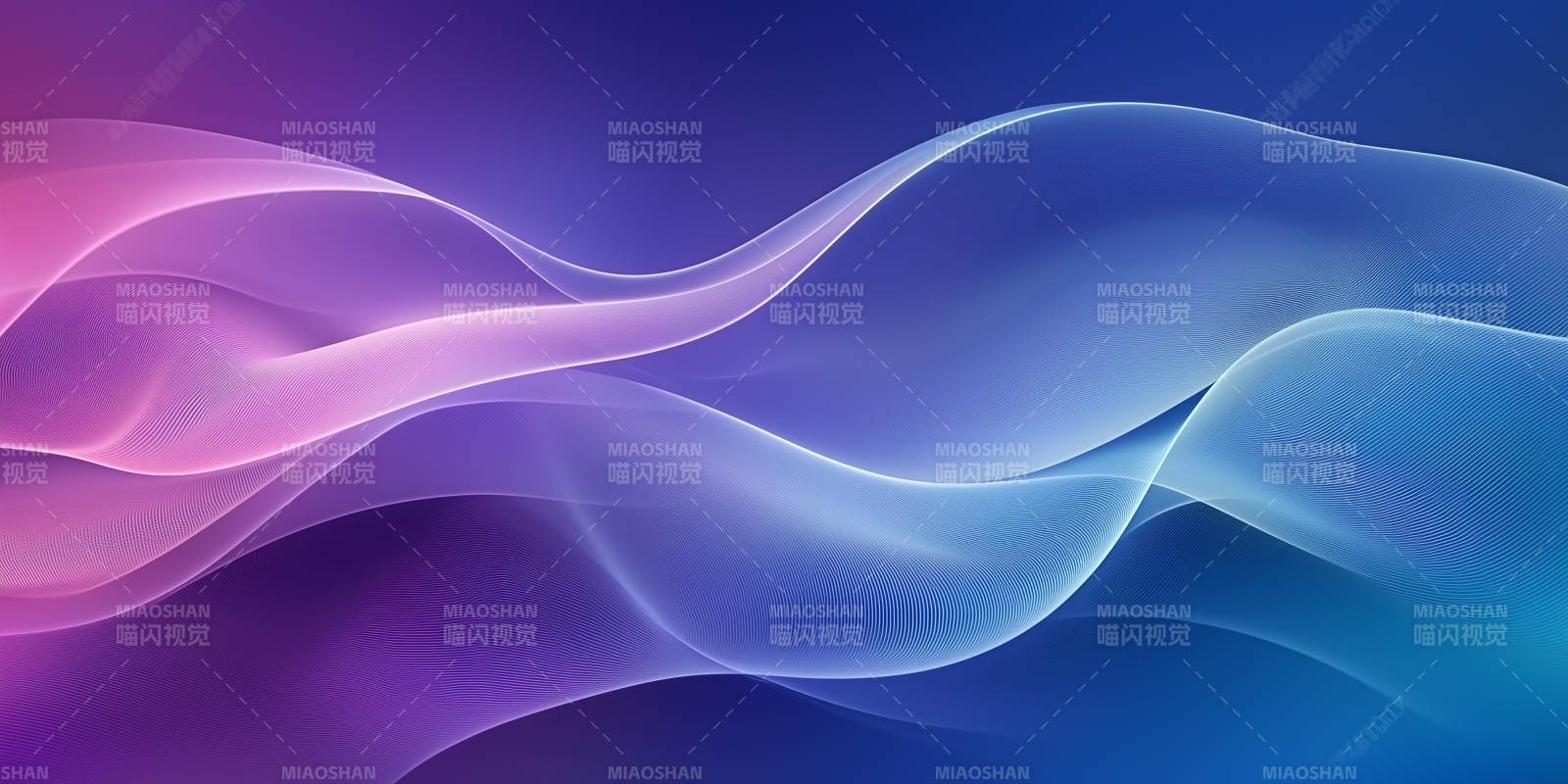 蓝色梦幻飘带图片