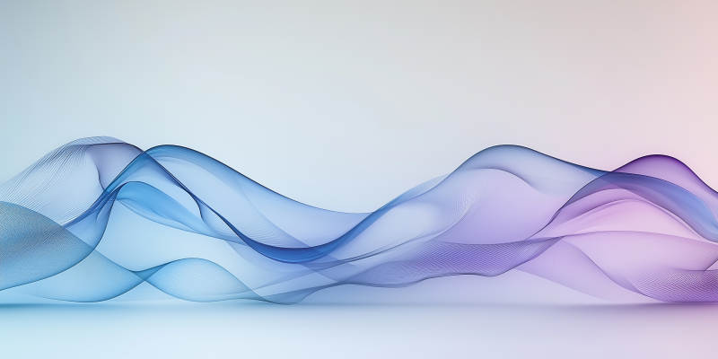 蓝色梦幻飘带图片