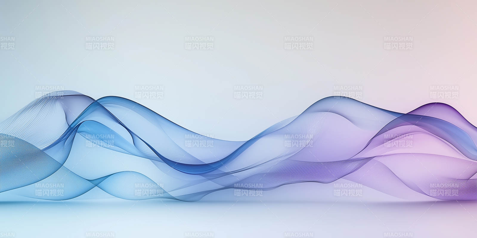 蓝色梦幻飘带图片