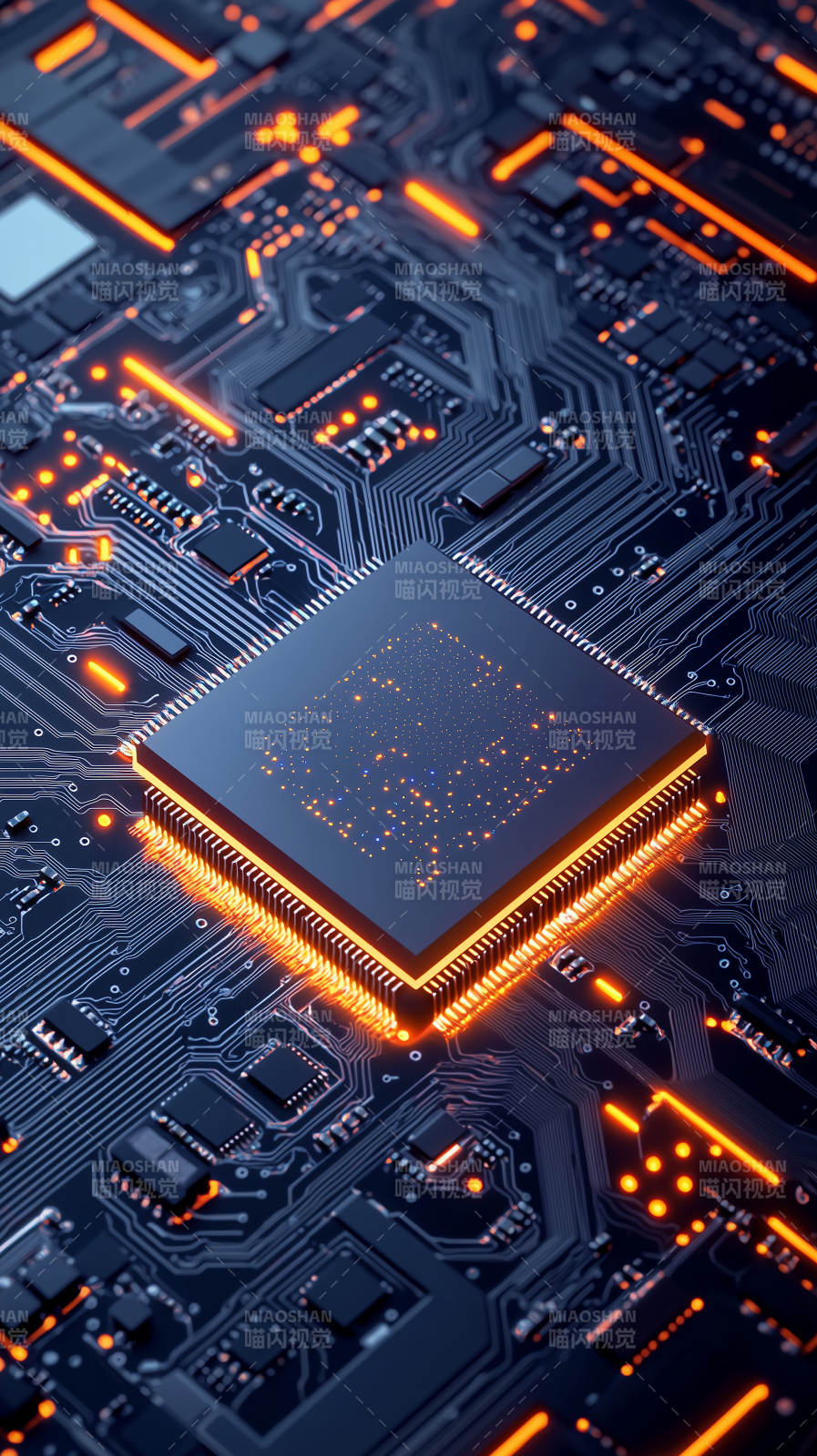 电路板上的微型世界图片