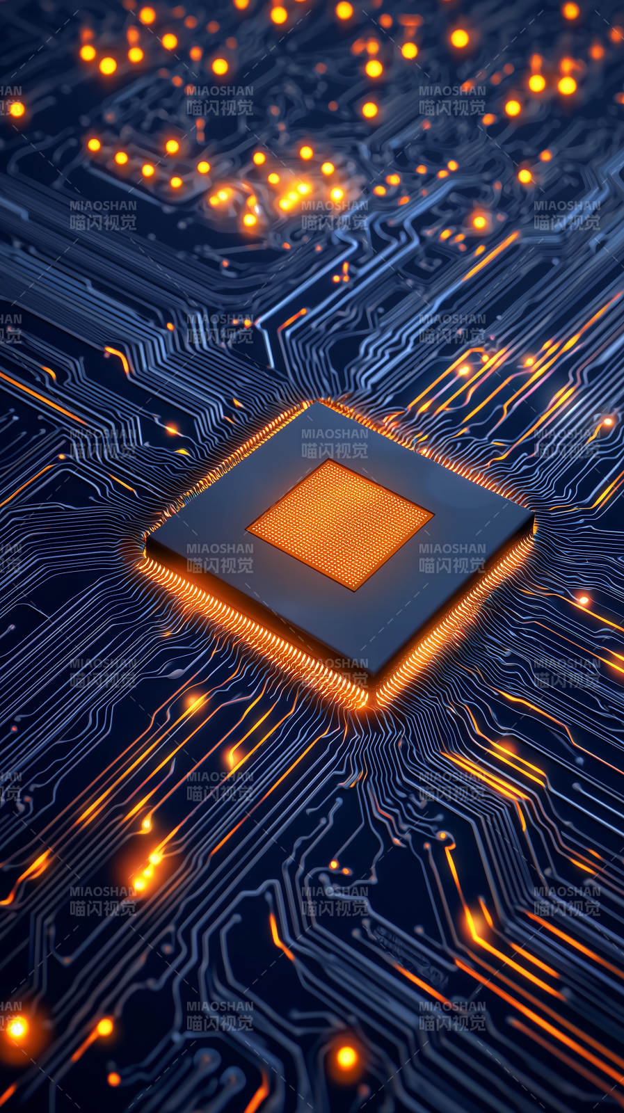 电路板上的微型世界图片