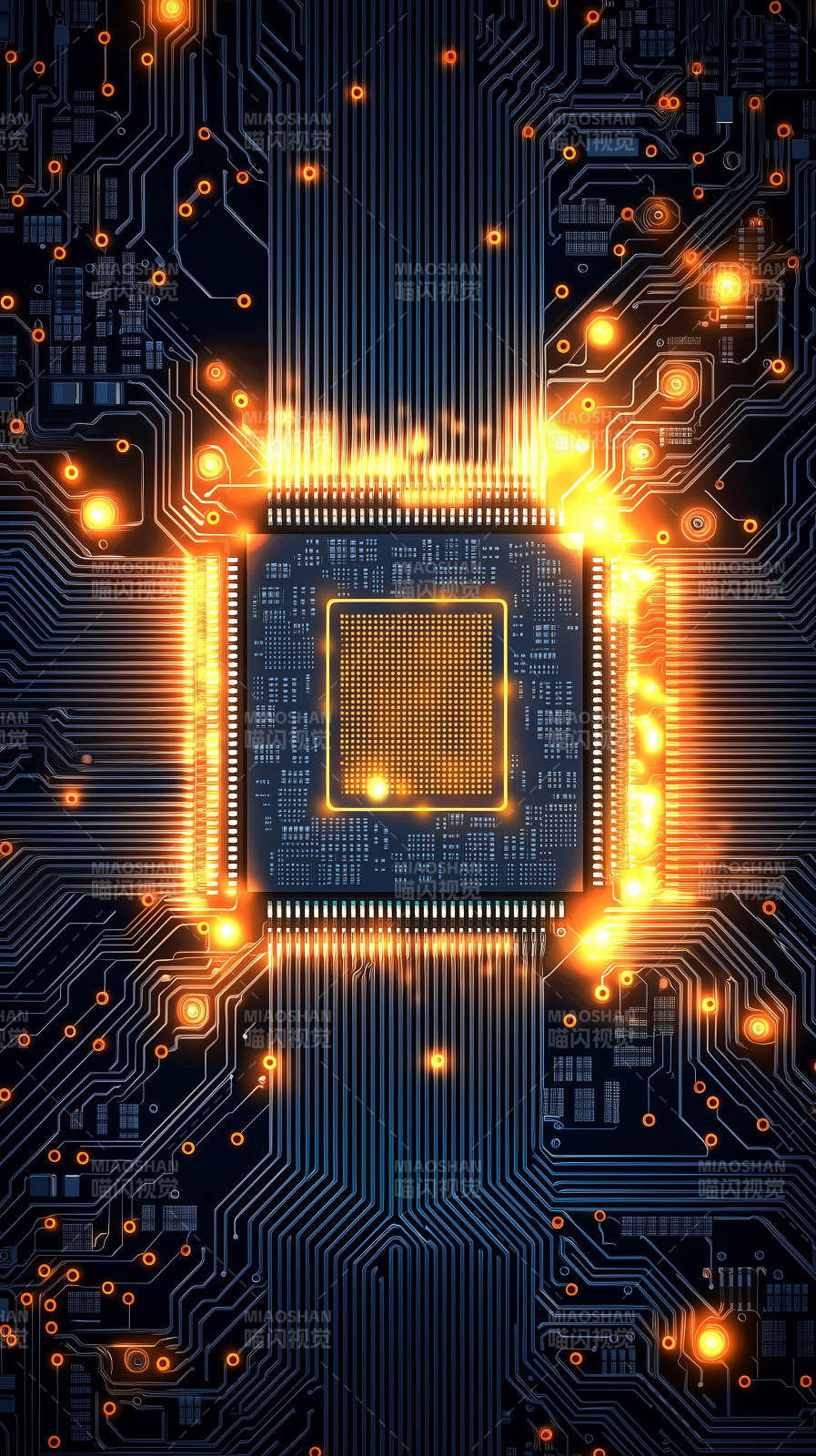 电路板上的微型世界图片