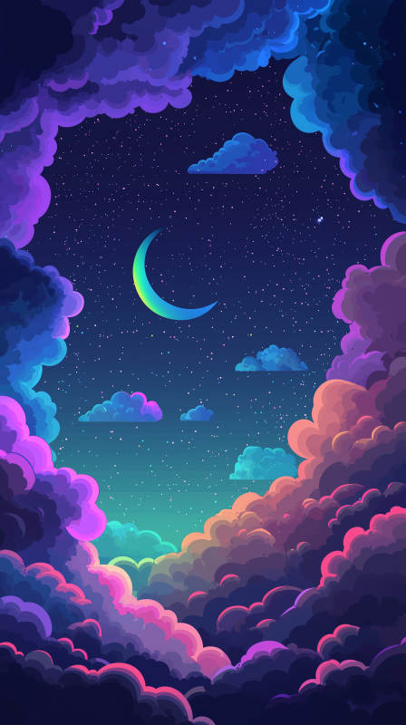 月夜星河梦幻夜空图片