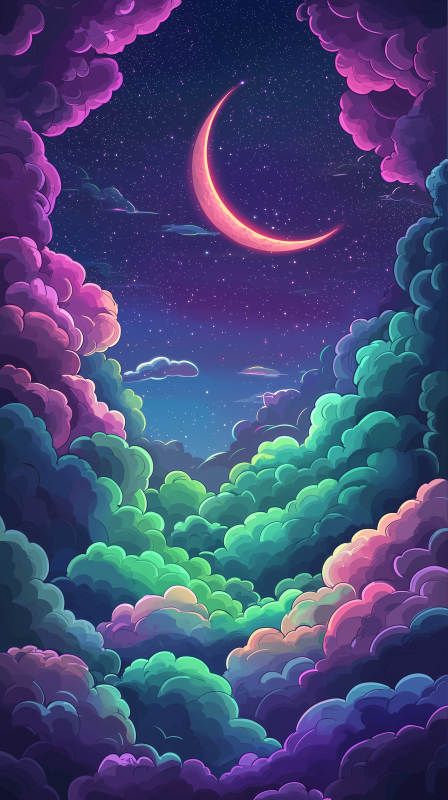 月夜星河梦幻夜空图片