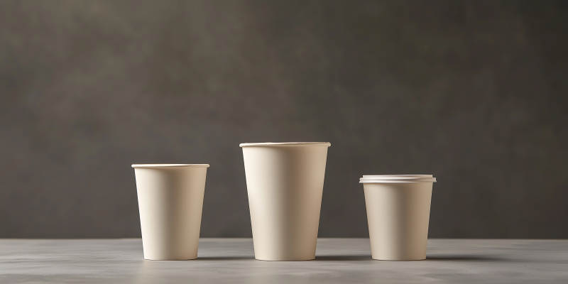 三种尺寸的纸杯图片