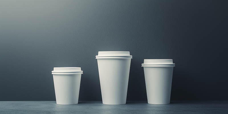 三种尺寸的纸杯图片