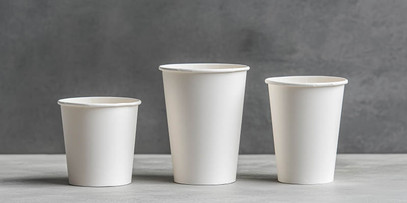 三种尺寸的纸杯图片