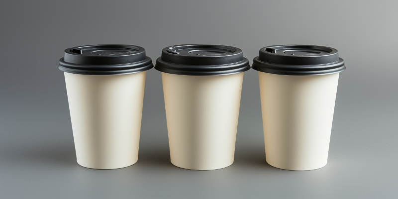 三种尺寸的纸杯图片