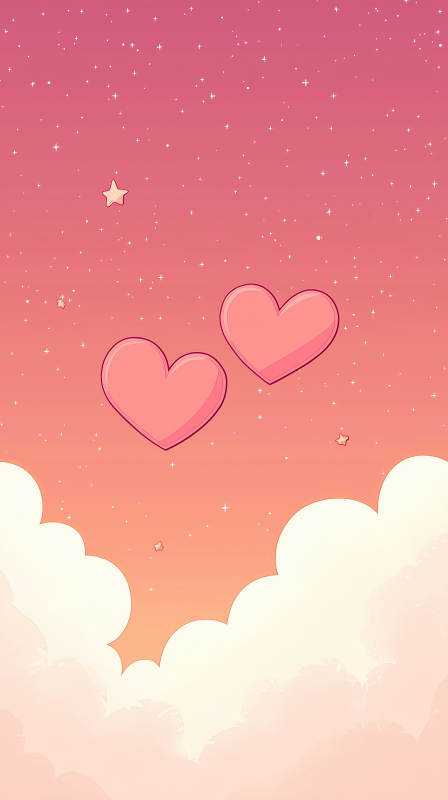 粉色爱心壁纸图片