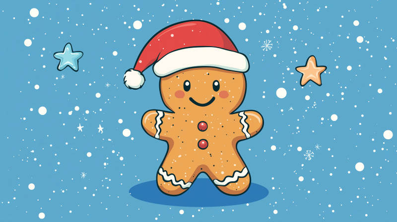 圣诞姜饼人图片