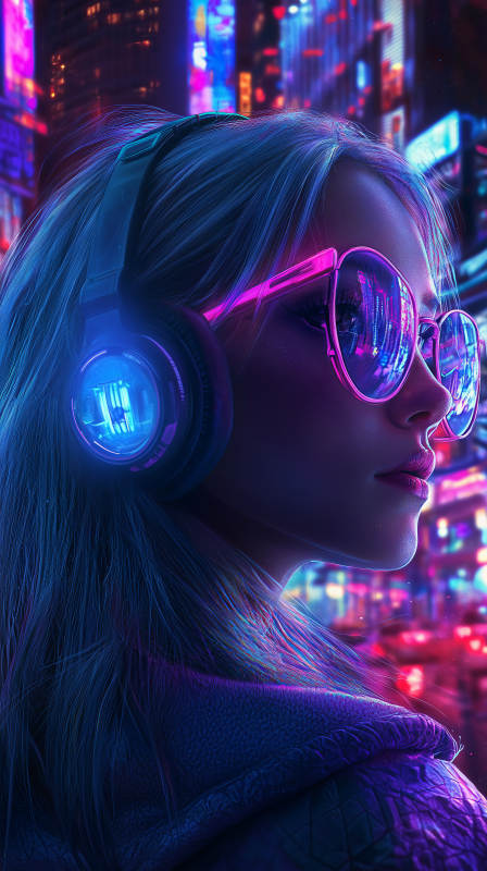 赛博朋克少女图片