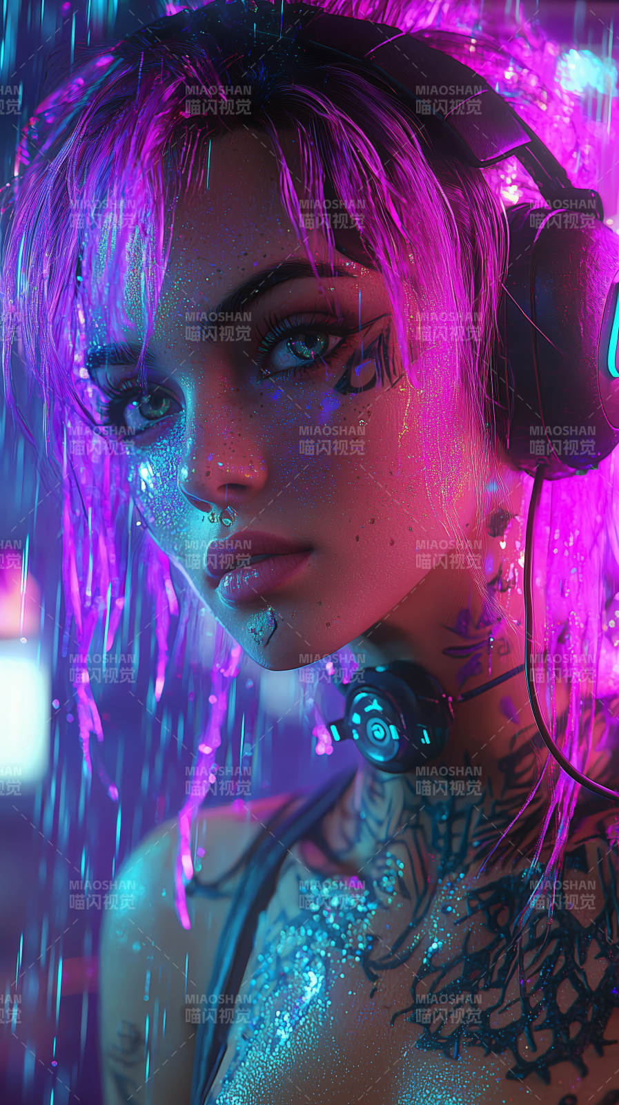 赛博朋克少女图片