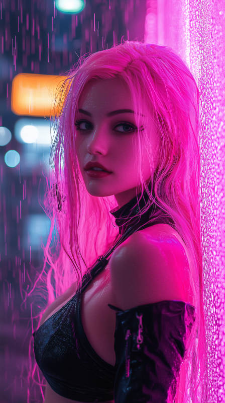 赛博朋克少女图片