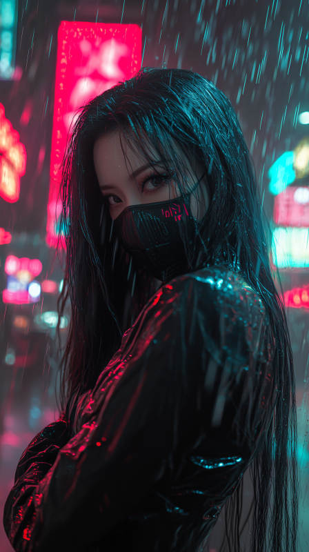 赛博朋克少女图片