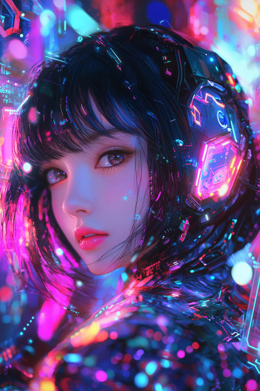 赛博朋克少女图片