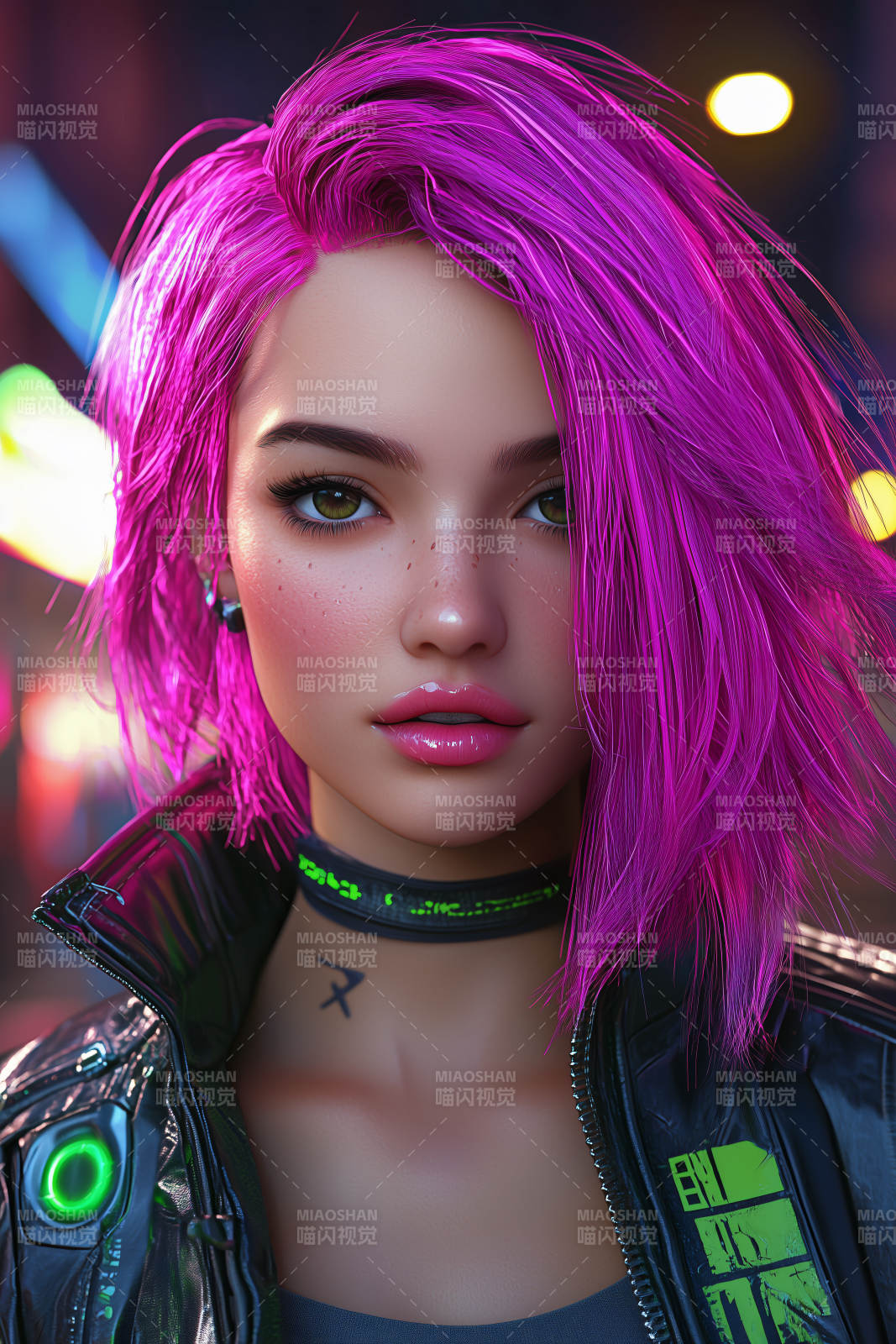 赛博朋克少女图片