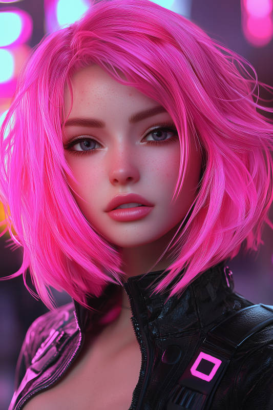 赛博朋克少女图片