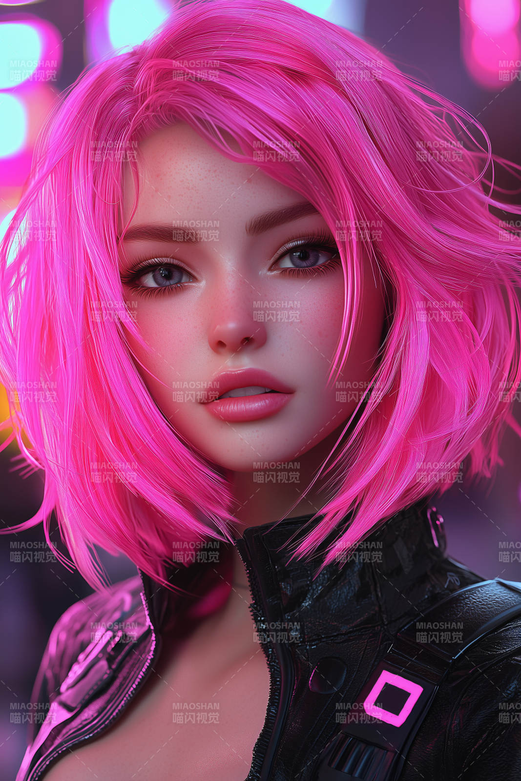 赛博朋克少女图片