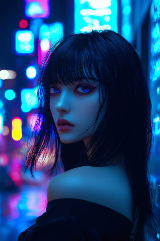 赛博朋克少女图片