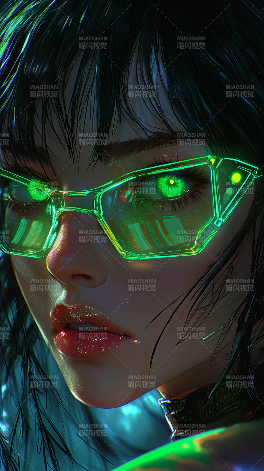 赛博朋克少女图片