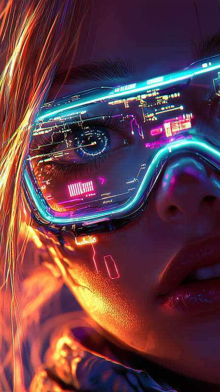 赛博朋克少女图片